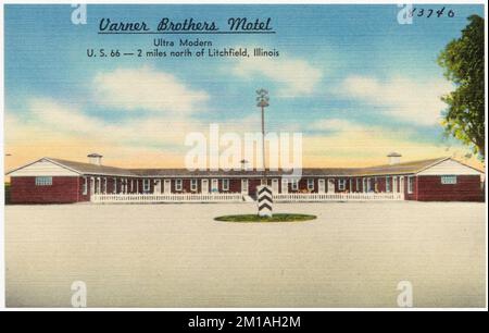 Varner Brothers Motel, ultra moderno, U.S. 66 -- 2 miglia a nord di Litchfield, Illinois, Motel, Tichnor Brothers Collection, cartoline degli Stati Uniti Foto Stock