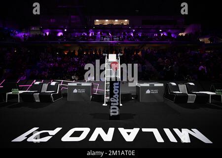 Milano, Italia. 11th Dec, 2022. Prima della finale del Premier Milano Padel P1 2022 ad Allianz Cloud il 12 dicembre 2022, a Milano. Credit: Independent Photo Agency/Alamy Live News Foto Stock