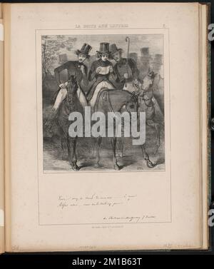 Vous avez le secret de ma vie...ô mon - Alfred adoré, vous ne la trahirez pas? - Du Château de Montgomery. 7 juillet ,. Paolo Gavarni (1804-1866). Litografie e altre opere Foto Stock