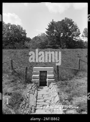 Wachusett Aqueduct, outlet, culvert No. 7, station 271+13, Northborough, Massa, 9 agosto 1899 , opere d'acqua, acquedotti, i colpevoli Foto Stock