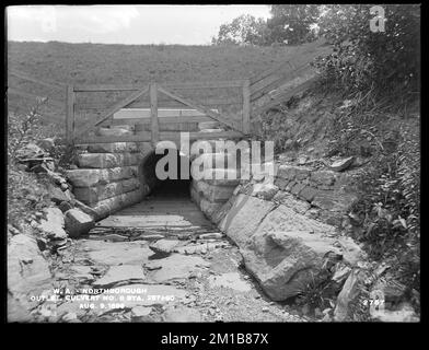 Wachusett Aqueduct, outlet, culvert No. 8, station 287+90, Northborough, Massa, 9 agosto 1899 , opere d'acqua, acquedotti, i colpevoli Foto Stock