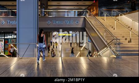 Passi in Pennsylvania Station Foto Stock