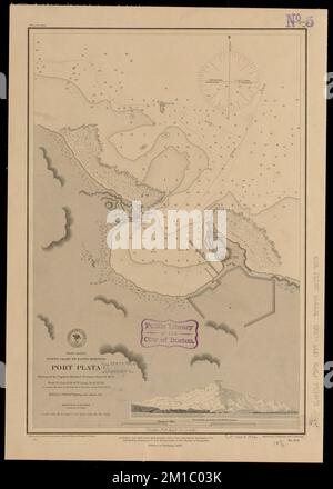 Indie Occidentali, costa nord di Santo Domingo, Port Plata , carte nautiche, Repubblica Dominicana, Puerto Plata Bay, Puerto Plata Bay Repubblica Dominicana, Mappe Norman B. Leventhal Map Center Collection Foto Stock