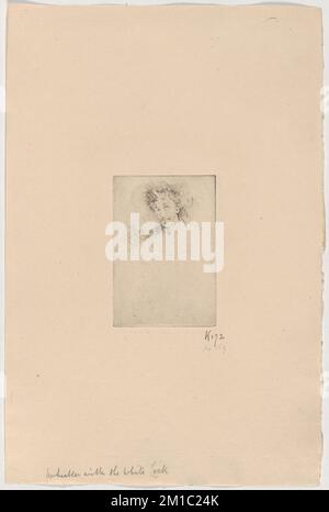 Whistler con il lucchetto bianco , Artists, Whistler, James McNeill, 1834-1903. James McNeill Whistler (1834-1903). Litografie Foto Stock