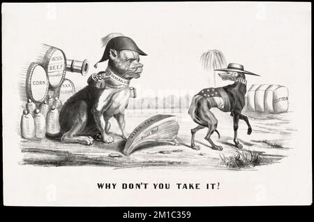 Perché non lo prendete? , Cani, cibo, barili, presidenti, Generali, Stati Uniti, Storia, Guerra civile, 1861-1865, Davis, Jefferson, 1808-1889, Scott, Winfield, 1786-1866 Foto Stock