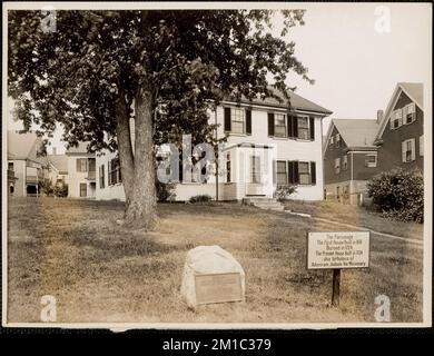 The Wigglesworth House, 145 Main Street, Malden, Mass. , Case, edifici storici, marcatori storici, Wigglesworth, Michael, 1631-1705, Judson, Adoniram, 1788-1850. Collezione Leon Abdalian Foto Stock