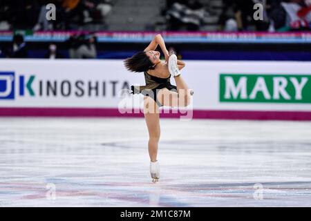 Torino, Italia. 9th Dec, 2022. Torino, 8-11 2022 dicembre, Italia Palavela.ISU GRAN PREMIO DI FIGURA SKATING FINALE 2022.Woman Short Program.Kaori Sakamoto JPN (Credit Image: © Tonello Abozzi/Pacific Press via ZUMA Press Wire) Foto Stock