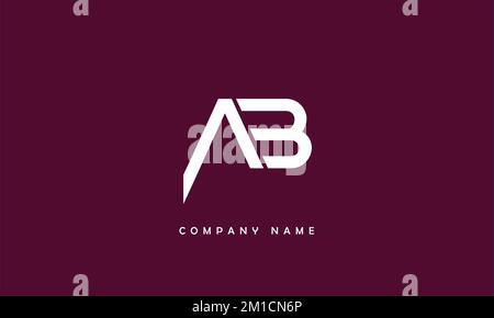 AB, BA Logo lettere astratta Monogramma Illustrazione Vettoriale