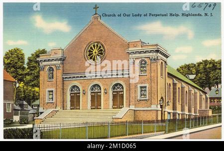 Chiesa di nostra Signora del Perpetuo Soccorso, Highlands, N.J. , Chiese, Tichnor Brothers Collection, cartoline degli Stati Uniti Foto Stock