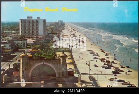 Daytona Beach, Florida, spiagge, Tichnor Brothers Collection, cartoline degli Stati Uniti Foto Stock