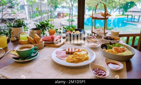 Colazione di lusso occidentale in hotel. Foto Stock