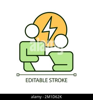 Icona del colore RGB per la verifica dell'energia Illustrazione Vettoriale