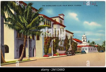 The Everglades Club, Palm Beach, Florida, strutture delle organizzazioni, Tichnor Brothers Collection, Cartoline degli Stati Uniti Foto Stock