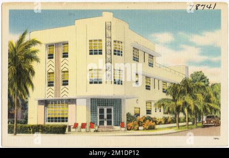 Gladmor Hotel, 7350 Biscayne Boulevard, Miami, Florida , Alberghi, Tichnor Brothers Collection, cartoline degli Stati Uniti Foto Stock