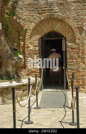 Ingresso della casa della Vergine Maria a Efeso Foto Stock