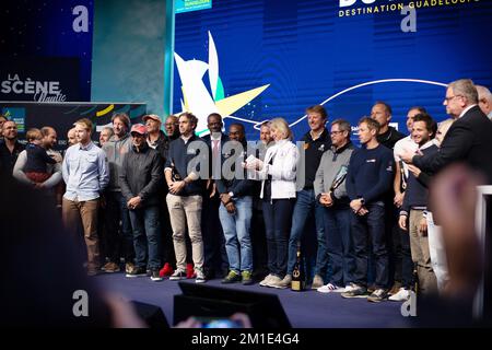 Premiazione della Route du Rhum 2022 il 10 dicembre 2022 al Salon nautique de Paris di Parigi, Francia - Foto Nicolas Pehe / DPPI Foto Stock