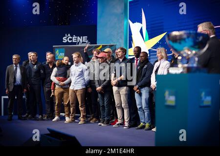 Premiazione della Route du Rhum 2022 il 10 dicembre 2022 al Salon nautique de Paris di Parigi, Francia - Foto Nicolas Pehe / DPPI Foto Stock