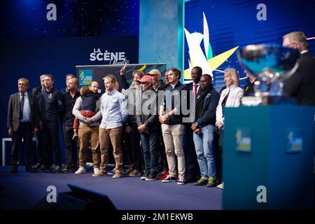 Premiazione della Route du Rhum 2022 il 10 dicembre 2022 al Salon nautique de Paris di Parigi, Francia - Foto: Nicolas Pehe/DPPI/LiveMedia Foto Stock