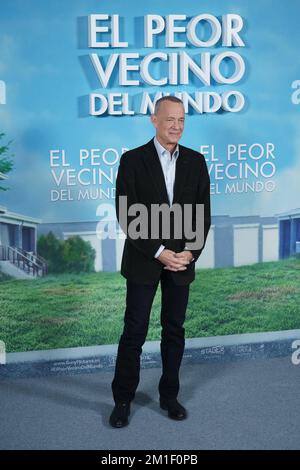 Madrid, Spagna. 12th Dec, 2022. Attore Tom Hanks al film “El peor vecino del mundo” di Madrid lunedì 12 dicembre 2022. Credit: STAMPA CORDON/Alamy Live News Foto Stock
