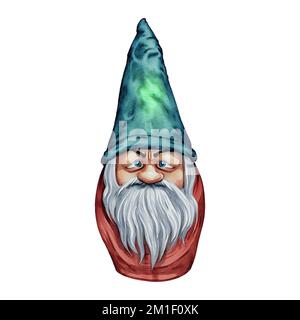 Annoiato Gnome/nano Fantasy creatura Arte digitale di Winters860 isolato, sfondo Foto Stock