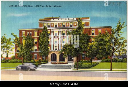 Ospedale Episcopale Metodista, Gary, Indiana, Ospedali, Tichnor Brothers Collection, Cartoline degli Stati Uniti Foto Stock