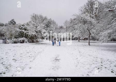 Londra, Inghilterra, Regno Unito. 12th Dec, 2022. Regent's Park coperto di neve mentre Londra si sveglia a temperature gelide. (Credit Image: © Vuk Valcic/ZUMA Press Wire) Credit: ZUMA Press, Inc./Alamy Live News Foto Stock