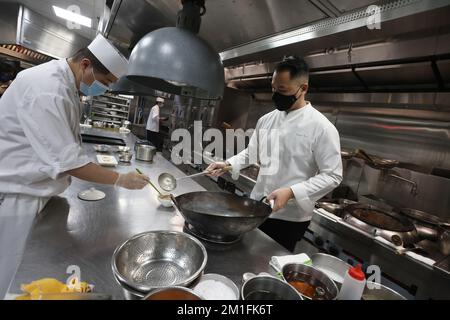 Man ho Chinese Restaurant Executive Chinese Chef Jayson Tang, al Man ho Chinese Restaurant nel JW Marriott Hotel di Admiralty. 17NOV22 SCMP / Jonathan Wong Foto Stock