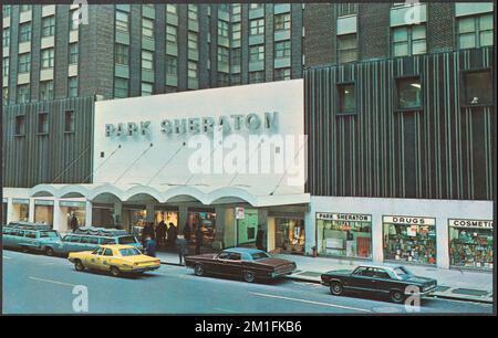Park - Sheraton Hotel, 7th Avenue at 56th Street, New York, N.Y. 10019 , Hotels, Tichnor Brothers Collection, Cartoline degli Stati Uniti Foto Stock