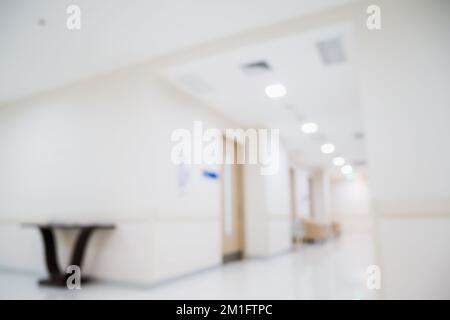 Astratto sfocatura clinica ospedale sfondo medico interno Foto Stock