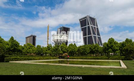 Parco Cuarto Deposito in Plaza Castilla, Madrid Foto Stock