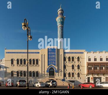 Masjid al Rasool al A'dham (Moschea al Lawati), Muttrah, Muscat, Oman Foto Stock