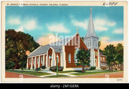 St Chiesa cattolica romana di Monica, Palatka, Florida , Chiese, Tichnor Brothers Collection, Cartoline degli Stati Uniti Foto Stock