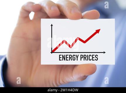 Aumento dei prezzi dell'energia Foto Stock