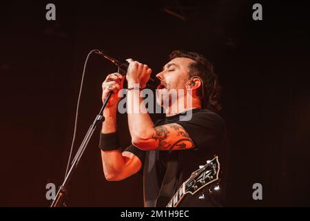 Rise Against Live at Manchester Academy UK, 22nd novembre 2022. Foto Stock