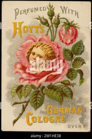 Profumato con Colonia tedesca di Hoyt, Bambini, Fiori, profumi, carte commerciali americane del 19th° secolo Foto Stock