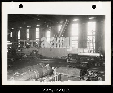 16' Howitzer, RR mount, industria dell'Ordnance, obici, Watertown Arsenal Mass.. Record degli Stati Uniti Esercito operativo Foto Stock