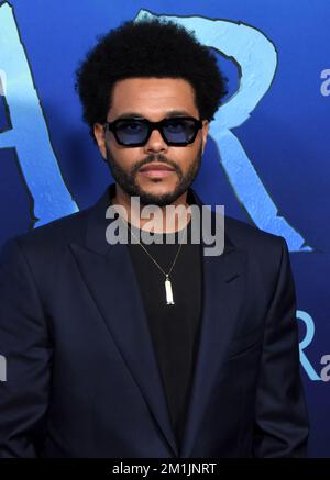 Hollywood, California, USA 12th Dicembre 2022 Singer/musicista The Weeknd aka Abel Makkonen Tesfaye partecipa al 20th Century Studio 'Avatar 2: The Way of Water' U.S. Prima al Dolby Theatre il 12 dicembre 2022 a Hollywood, California, USA. Foto di Barry King/Alamy Live News Foto Stock