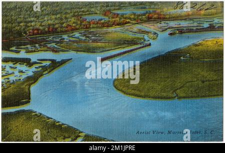 Veduta aerea, Murrells Inlet, S. C., Tichnor Brothers Collection, cartoline degli Stati Uniti Foto Stock
