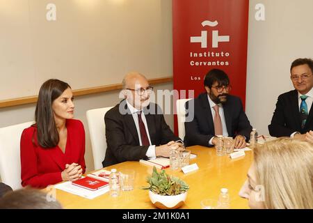 Los Angeles, Stati Uniti. 13th Dec, 2022. Spagnolo Queen Letizia durante una visita al Cervantes Institute a Los Angeles Credit: CORDON PRESS/Alamy Live News Foto Stock