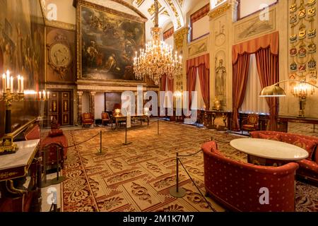 L'ufficio del re nel Palazzo reale di Amsterdam, Paesi Bassi Foto Stock