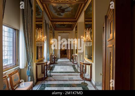 L'ufficio del re nel Palazzo reale di Amsterdam, Paesi Bassi Foto Stock