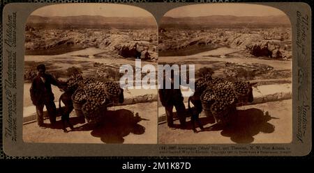 Areopagus (collina di Marte), e Teseion, N.W. da Atene verso Via Sacra per Eleusis , templi greci, siti archeologici, colline, Efaisteion Atene, Grecia. Collezione Nicholas Catsimpoolas Foto Stock