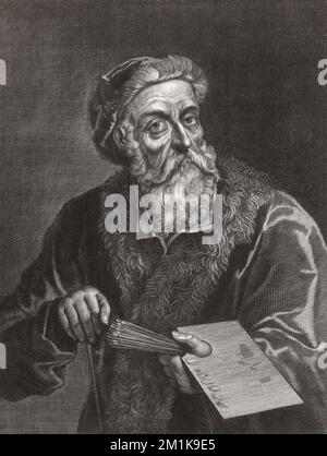 Tiziano Vecelli o Tiziano Vecellio, 1488/1490 - 1576, comunemente noto come Tiziano. Pittore italiano. Foto Stock