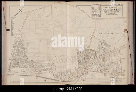 Atlante di Dorchester, West Roxbury e Brighton, città di Boston : Plate 13 , Real Property, Massachusetts, Boston, Mappe, Proprietari terrieri, Massachusetts, Boston, Mappe, Mattapan Boston, S. Messa, Mappe Norman B. Leventhal Map Center Collection Foto Stock