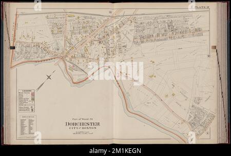 Atlante di Dorchester, West Roxbury e Brighton, città di Boston : Plate 12 , Real Property, Massachusetts, Boston, Mappe, Proprietari terrieri, Massachusetts, Boston, Mappe, Mattapan Boston, S. Messa, Mappe Norman B. Leventhal Map Center Collection Foto Stock