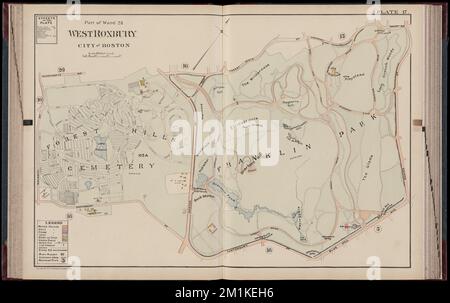 Atlante di Dorchester, West Roxbury e Brighton, città di Boston : Plate 17 , Real Property, Massachusetts, Boston, Mappe, Proprietari terrieri, Massachusetts, Boston, Mappe, Giamaica pianura Boston, S. Messa, Mappe Norman B. Leventhal Map Center Collection Foto Stock