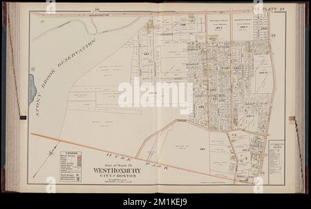 Atlante di Dorchester, West Roxbury e Brighton, città di Boston : Plate 25 , Real Property, Massachusetts, Boston, Mappe, Proprietari terrieri, Massachusetts, Boston, Mappe, Roslindale Boston, S. Messa, Mappe Norman B. Leventhal Map Center Collection Foto Stock