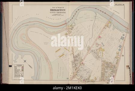 Atlante di Dorchester, West Roxbury e Brighton, città di Boston : Plate 33 , Real Property, Massachusetts, Boston, Mappe, Proprietari terrieri, Massachusetts, Boston, Mappe, Allston Boston, S. Messa, Mappe Norman B. Leventhal Map Center Collection Foto Stock