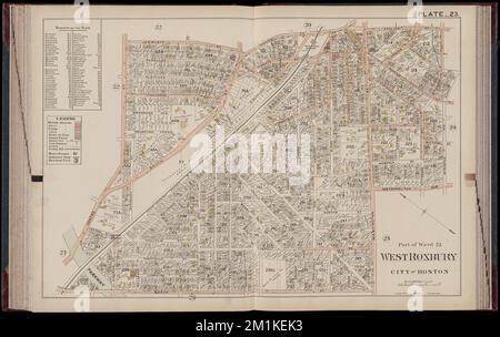 Atlante di Dorchester, West Roxbury e Brighton, città di Boston : Plate 23 , Real Property, Massachusetts, Boston, Mappe, Proprietari terrieri, Massachusetts, Boston, Mappe, Roslindale Boston, S. Messa, Mappe Norman B. Leventhal Map Center Collection Foto Stock