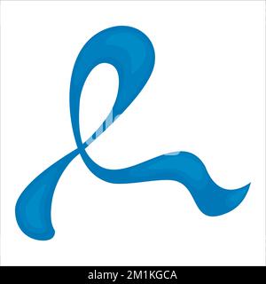 Nastro blu per il concetto di consapevolezza del cancro del colon Illustrazione Vettoriale